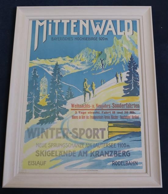 A.Schneider Mittenwald - Winter Sport 28.5 x 21.25in.